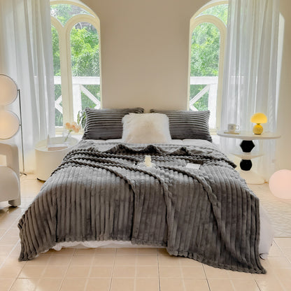 Rabbit Plush Multifunctional Blanket Strip Milk Fiber Bedding