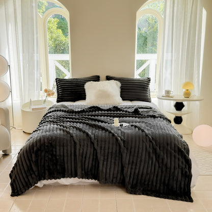 Rabbit Plush Multifunctional Blanket Strip Milk Fiber Bedding