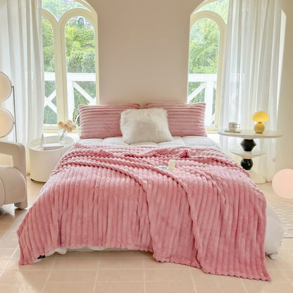 Rabbit Plush Multifunctional Blanket Strip Milk Fiber Bedding