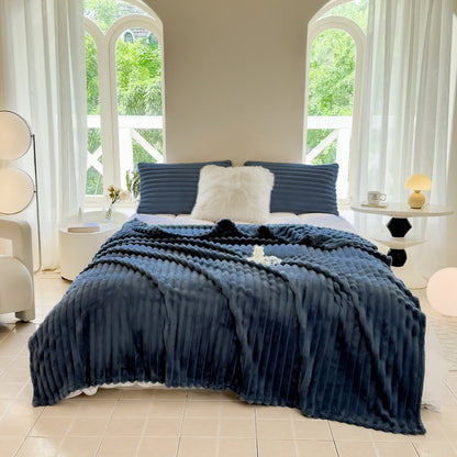 Rabbit Plush Multifunctional Blanket Strip Milk Fiber Bedding