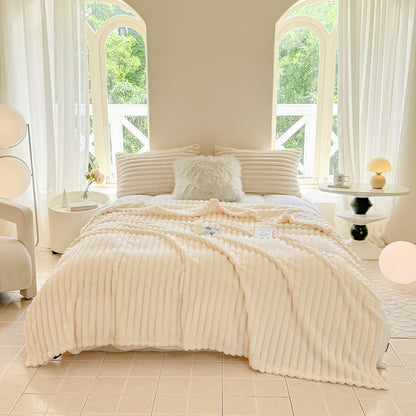 Rabbit Plush Multifunctional Blanket Strip Milk Fiber Bedding